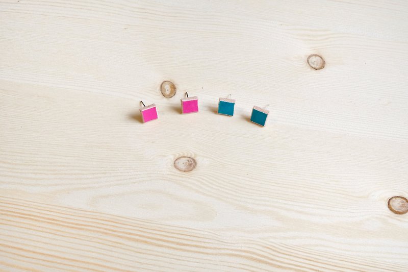 Sanku-Handmade Leather-Earrings / Ear Pins - Earrings & Clip-ons - Genuine Leather Multicolor