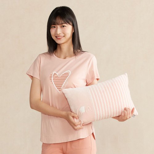 YVONNE COLLECTION以旺傢飾 馬來貘方形抱枕(30x45公分) -貝殼粉
