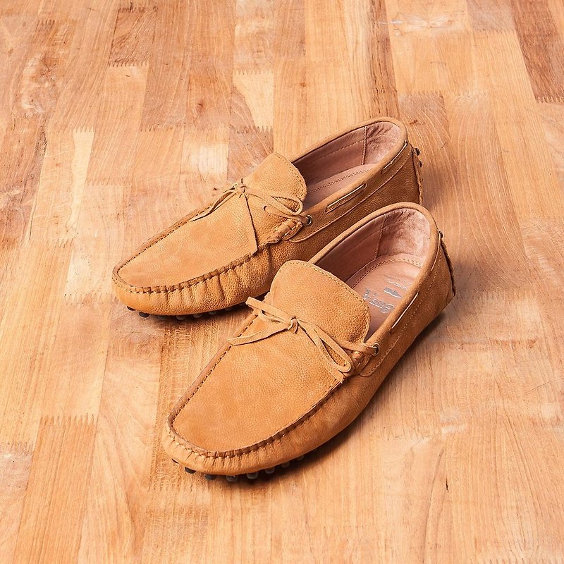 Vanger Light Gentle Tide Travel Beanie Shoes Va250 Brown - รองเท้าลำลองผู้ชาย - หนังแท้ สีนำ้ตาล
