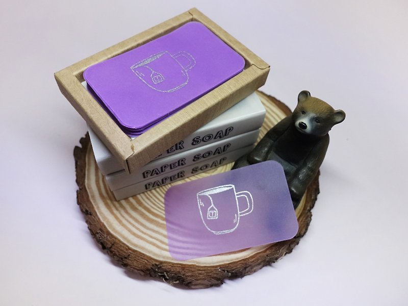 Take a look at the paper soap control, soap paper with printing, afternoon tea series, immediate collection - Soap - Other Materials Purple