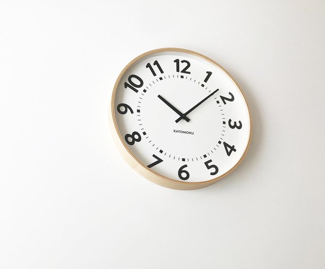 KATOMOKU plywood clock 17 natural (km-106NA) wall clock made in