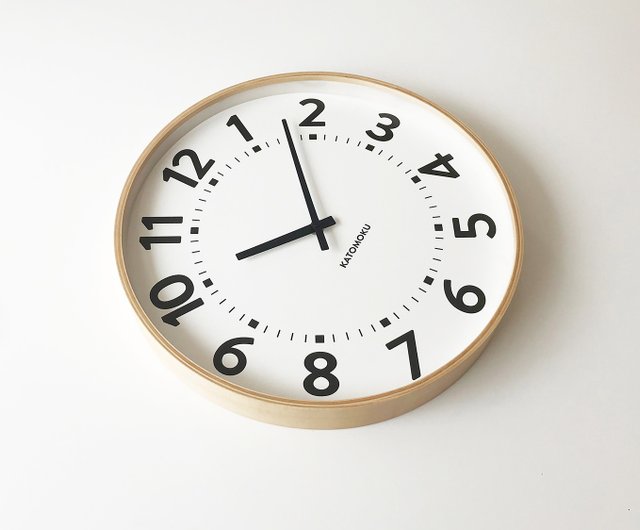 KATOMOKU plywood clock 17 natural (km-106NA) wall clock made in