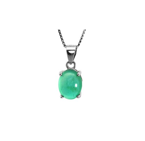安的珠寶 AND Jewel AND 祖母綠 綠色 橢圓 6*8mm 墜子 經典系列 Oval P 天然寶石