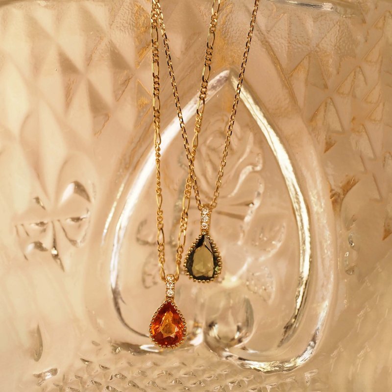 Sapphire Millet Necklace | 18K Yellow Gold - สร้อยคอ - เครื่องประดับ สีทอง