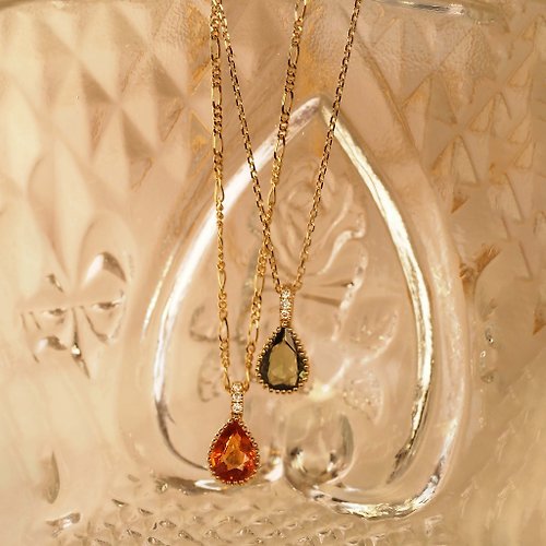 Kelimeraki Jewellery Sapphire Millet Necklace | 藍寶石水滴頸鏈 |18K 黃金