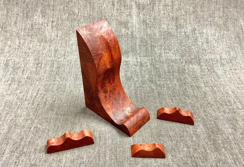 Amboyna Burl Pen Stand/Phone Stand (Top quality) - Pen & Pencil Holders - Wood Red