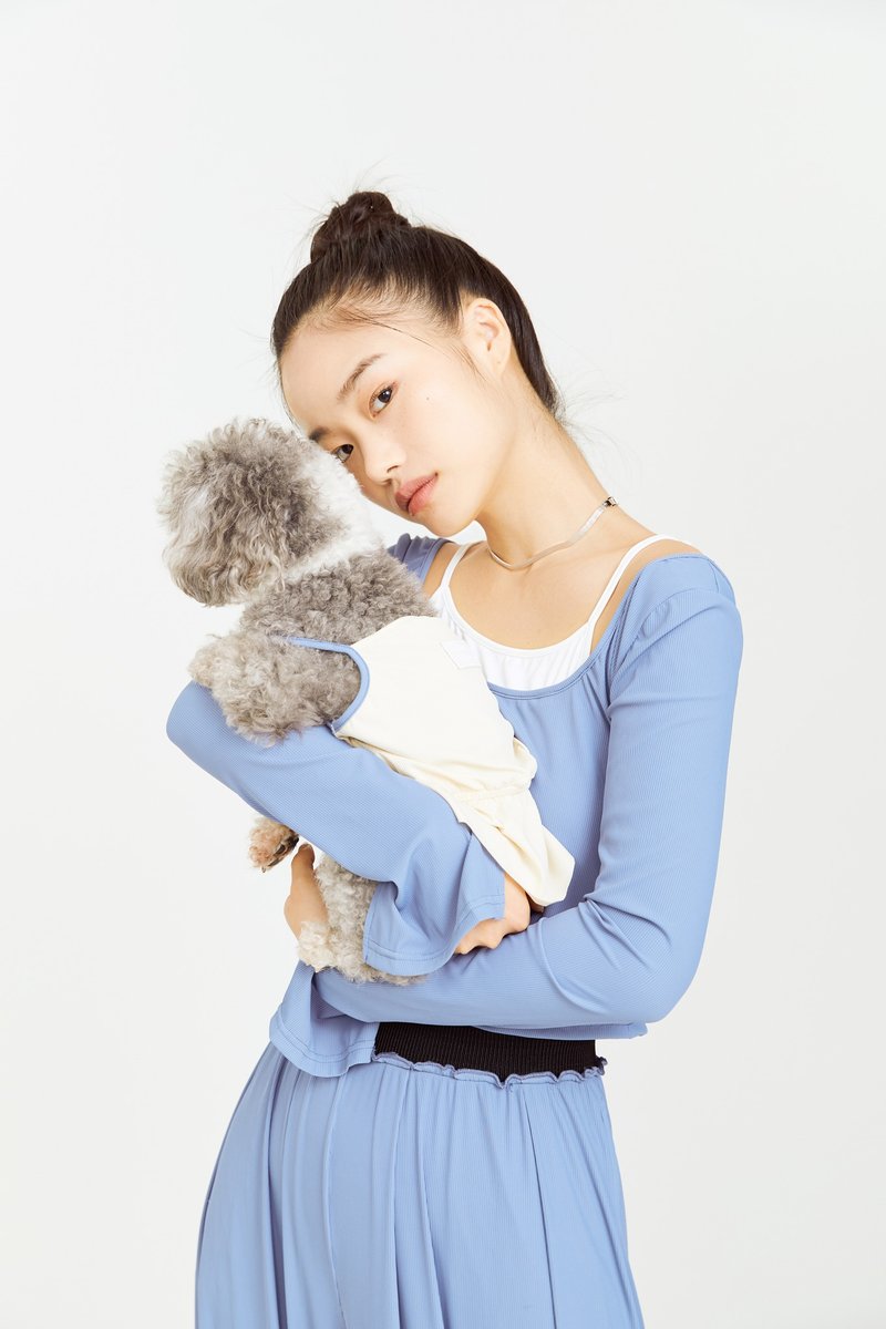 五色 冰感彈力不粘毛短款上衣 - 女上衣/長袖上衣 - 其他人造纖維 多色