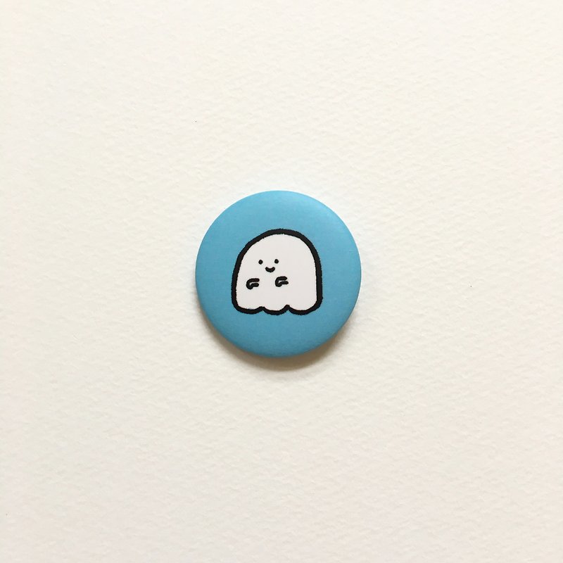 Happy Little Ghost / 3.2cm Badge - เข็มกลัด/พิน - พลาสติก 