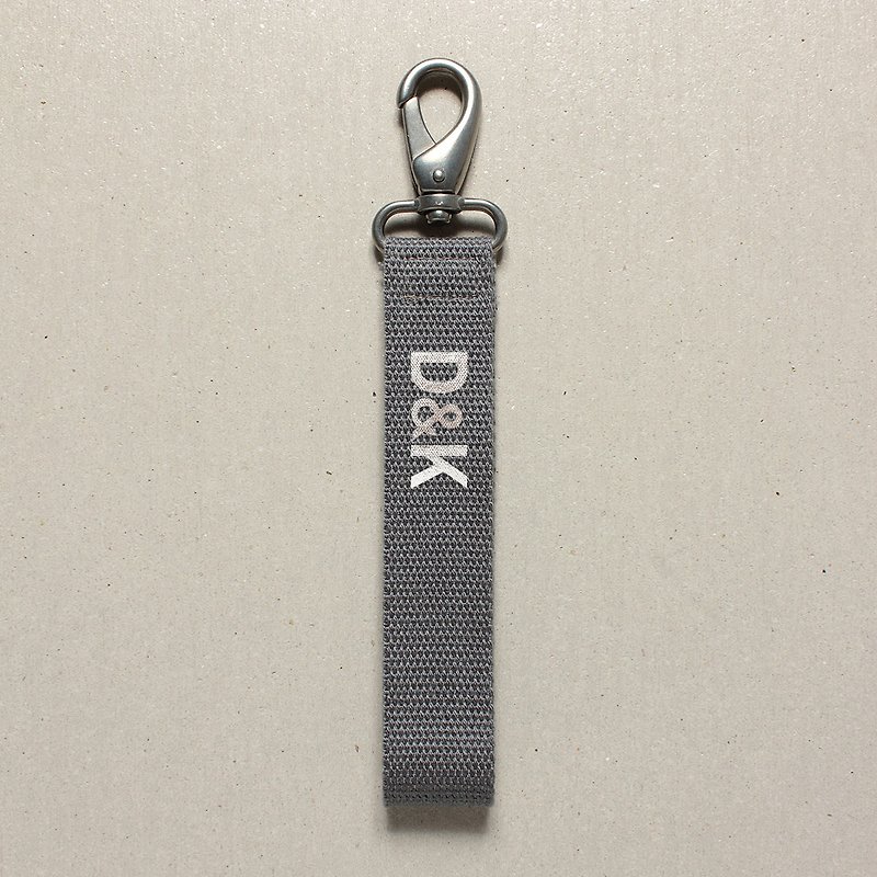 Custom key ring A total of 17 colors - Keychains - Polyester Gray