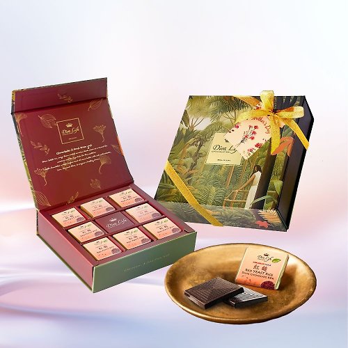 Diva Life 全球著名的比利時巧克力品牌 【Diva Life】母親節紅麴巧克力片32入禮盒