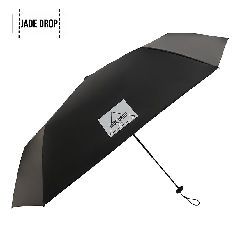 JADE DROP Quick Cooling Black Ice Lightweight Folding Umbrella - ร่ม - อลูมิเนียมอัลลอยด์ สีดำ