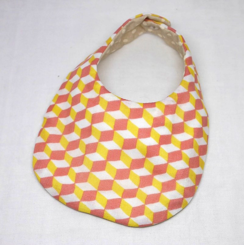 Japanese Handmade 8-layer- gauze Baby Bib  - ผ้ากันเปื้อน - ผ้าฝ้าย/ผ้าลินิน สึชมพู
