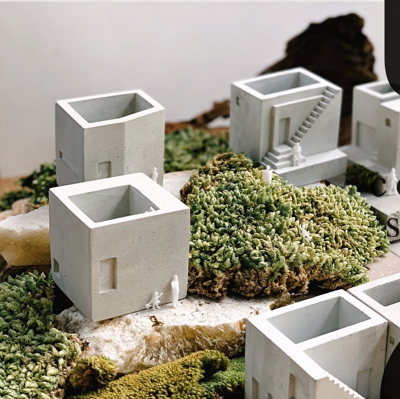URBAN LIFE CITY set of 4 pieces - 擺飾/家飾品 - 水泥 灰色