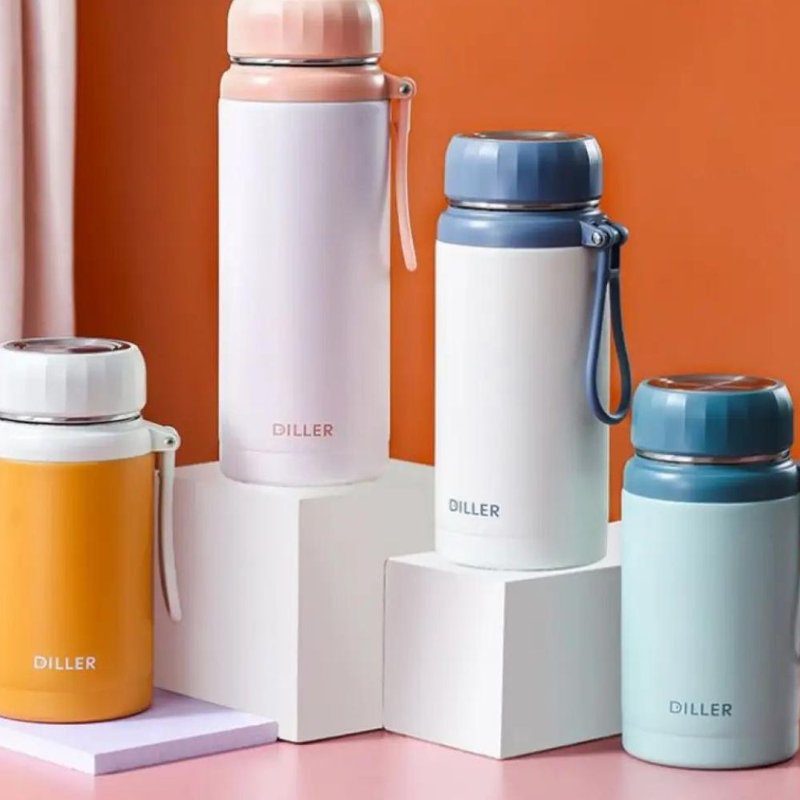 【Diller】MLH8979 304不鏽鋼悅動大容量戶外露營保溫杯 1000ml - 水壺/水瓶 - 其他材質 多色