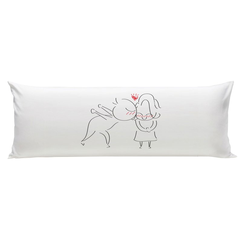 傳聲筒 長枕頭/抱枕套 白/籃/紫/卡其 | Humantouch - 寢具/床包 - 棉．麻 白色