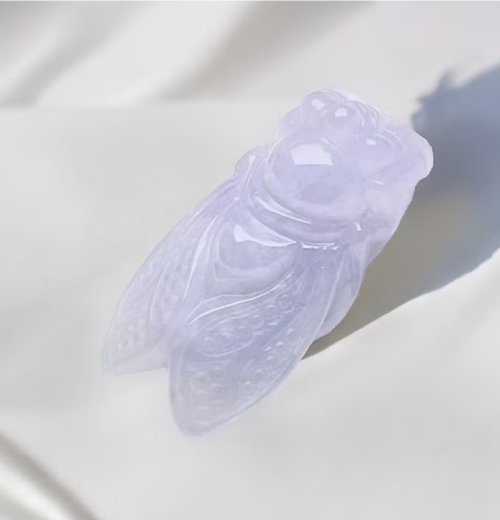 瓔珞翡翠 【一鳴驚人】紫羅蘭翡翠玉蟬 | 天然緬甸玉翡翠A貨 | 送禮