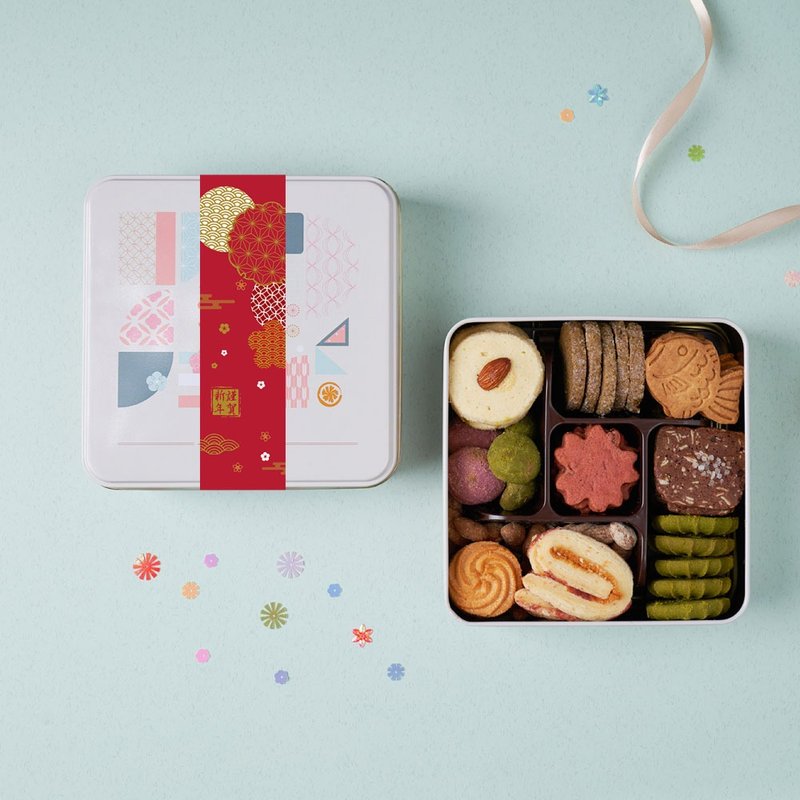 [New Year Gift Box Pre-Order] Qijianmansheng - Handmade Biscuit Tin Box - คุกกี้ - อาหารสด 