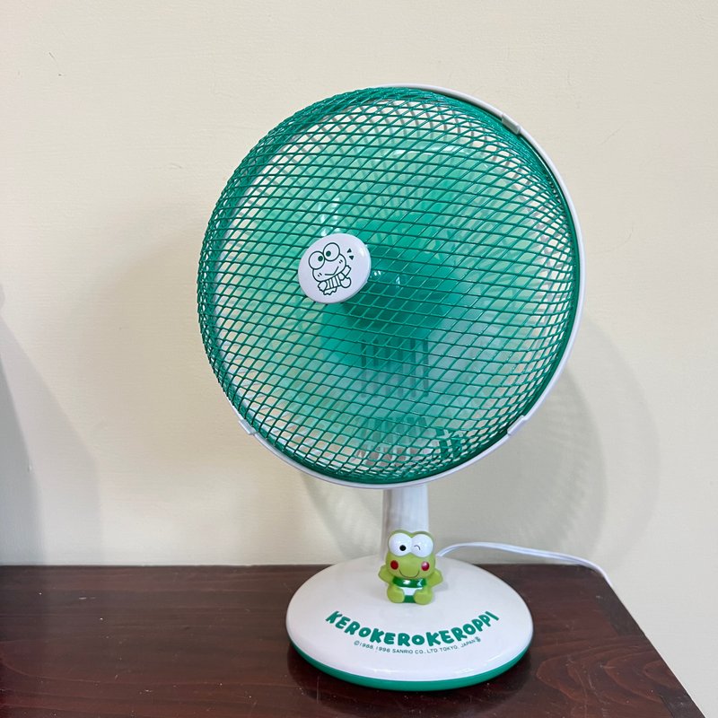 經典絕版三麗鷗kerokerokeroppi大眼蛙桌上型扇風機 - 電風扇 - 其他材質 綠色