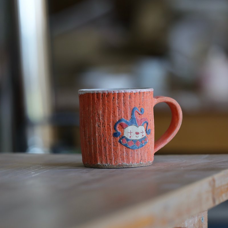 JOKER MUG  orange - Mugs - Pottery Orange