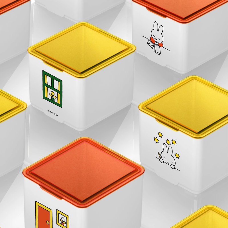 塑膠 收納箱/收納用品 白色 - 【Pinkoi x miffy】米飛之家方形儲物盒 (台港澳日限定發售款)