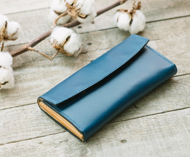 Italy Buttero Leather Long Wallet / Handmade - Shop Macondo