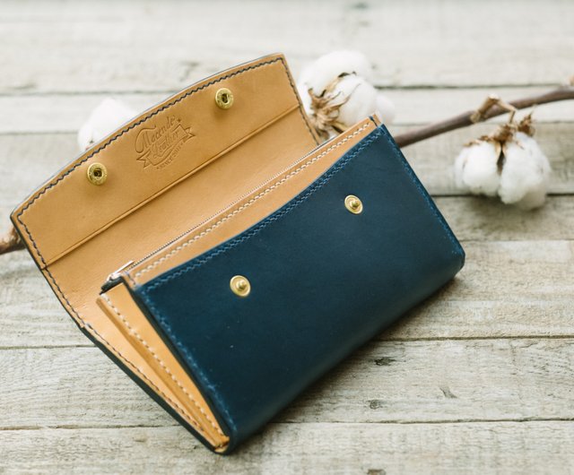 Italy Buttero Leather Long Wallet / Handmade - Shop Macondo