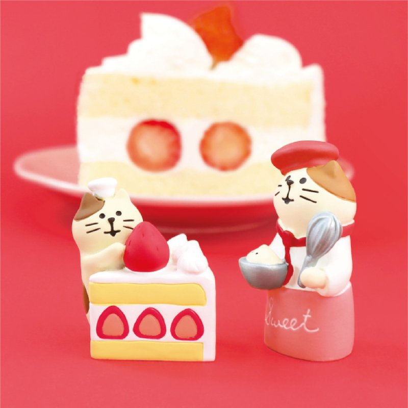 Decole Concombre Japan - Strawberry Cake Party - ของวางตกแต่ง - เรซิน 