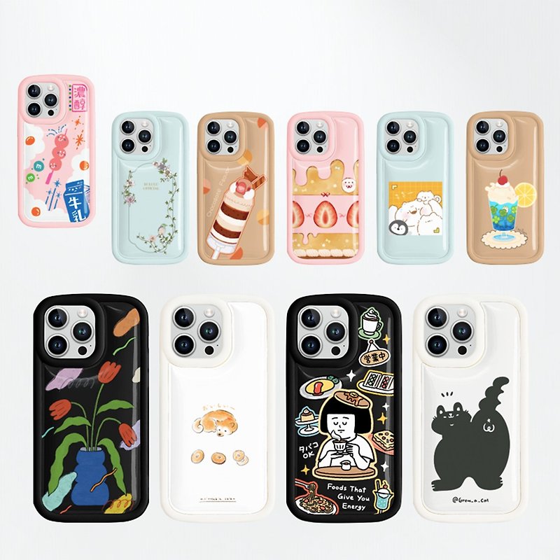Kolala Peng Peng air cushion mobile phone case illustration design joint model - Phone Cases - Other Materials 
