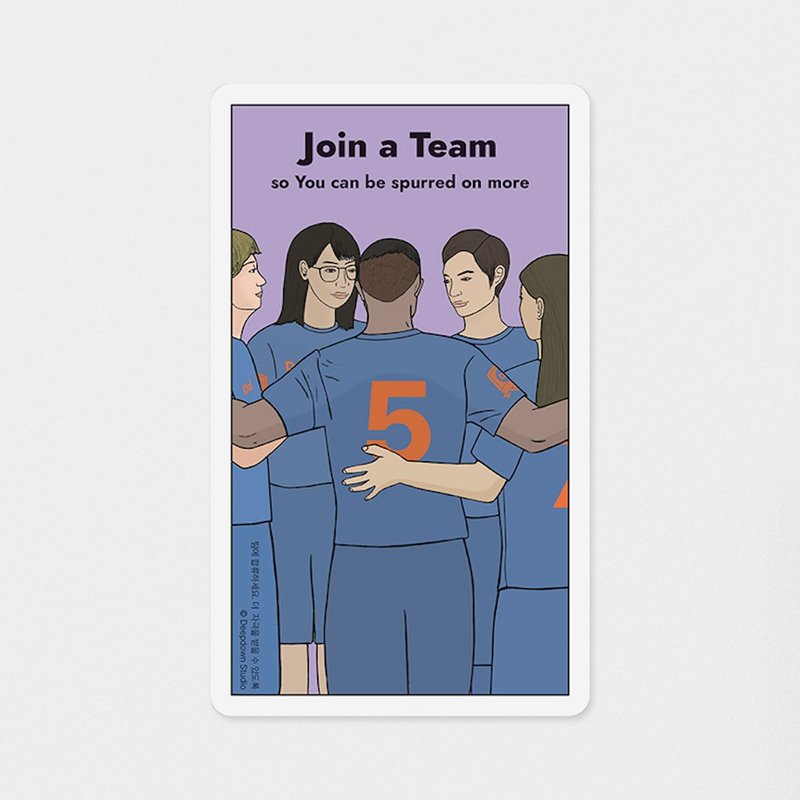 アンチタロットカード/アクションカード11 - Join a Team - 卡片/明信片 - 紙 紫色