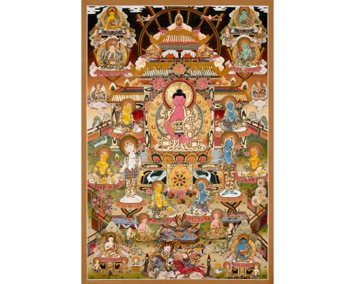 Boudha Stupa Thanka Centre 24K黃金阿彌陀佛辛剛唐卡藝術