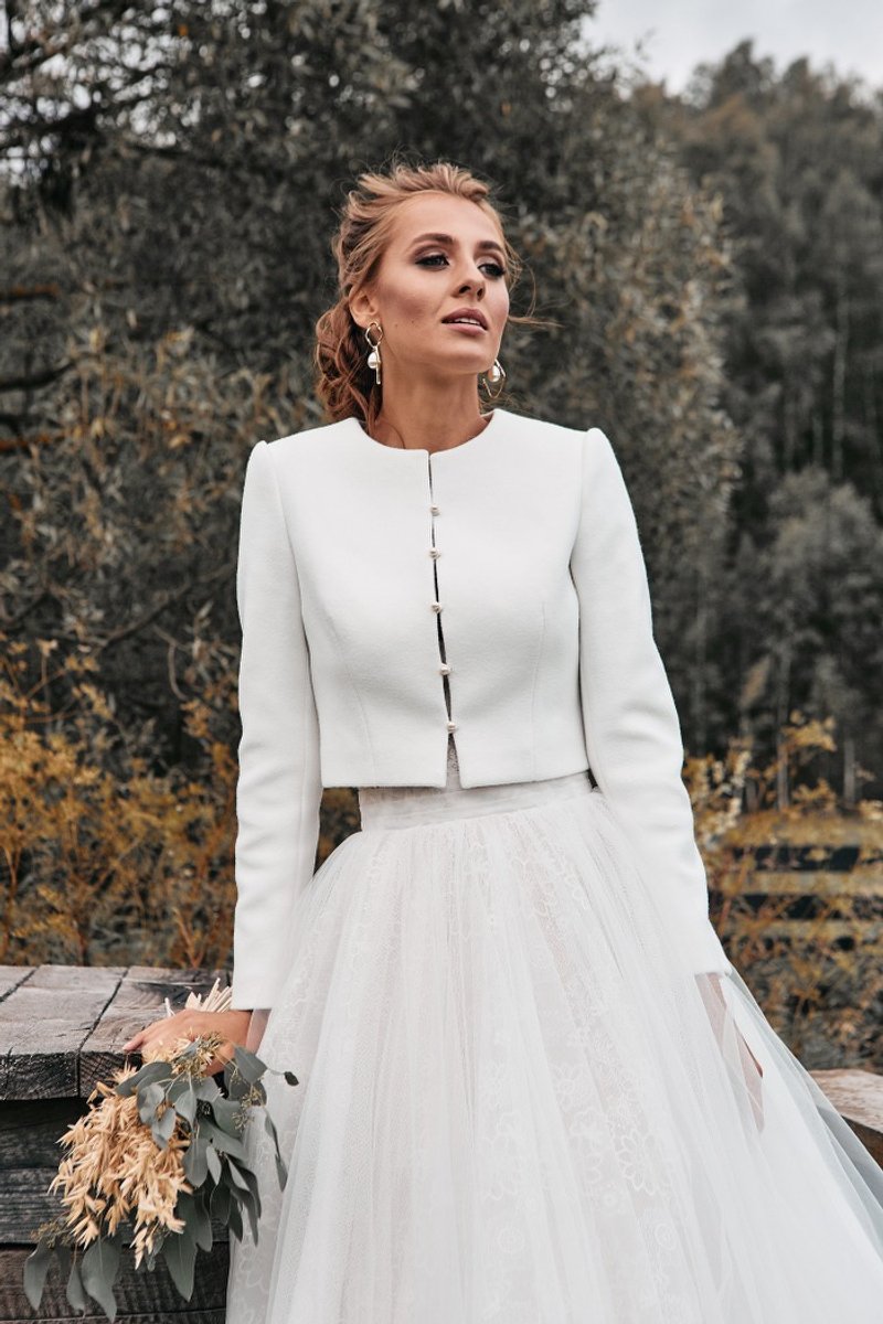 Bridal Jacket Wedding Cashmere Jacket Ivory Jacket For Bride Bridal