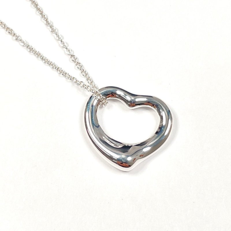 【日本直送 中古美品】ティファニー TIFFANY&Co. ネックレス オープンハート エルサペレッティ - 項鍊 - 純銀 銀色