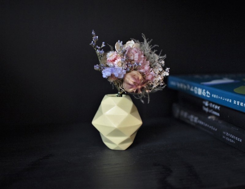 origami一輪挿し　イエロー - 花瓶/花器 - 陶 黃色