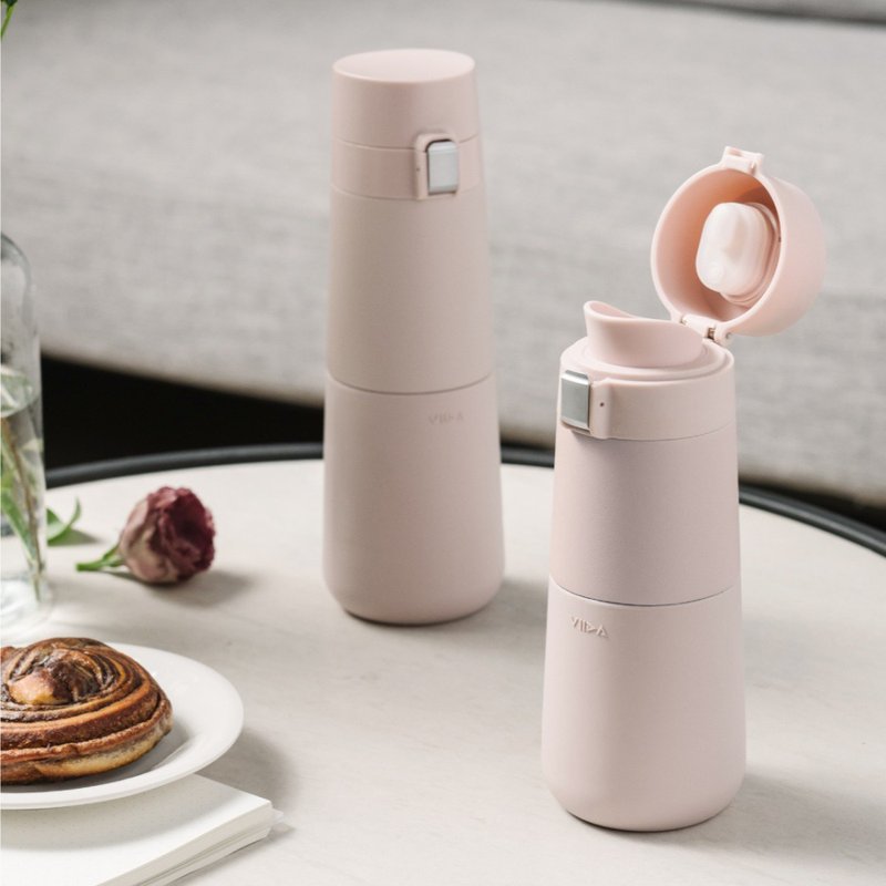 Wasser Stainless Steel Porcelain Insulated Thermos Bottle-Buy a Large and Get a Small (Same Color as a Gift) - กระบอกน้ำร้อน - สแตนเลส 