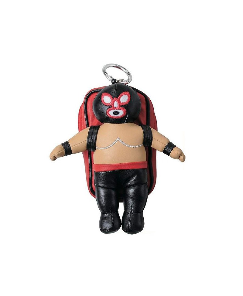 SUSS-Japan Magnets Masked Wrestler Series Muscle Man Backpack Storage Bag/Card Clip (Black Side) - ID & Badge Holders - Plastic Black