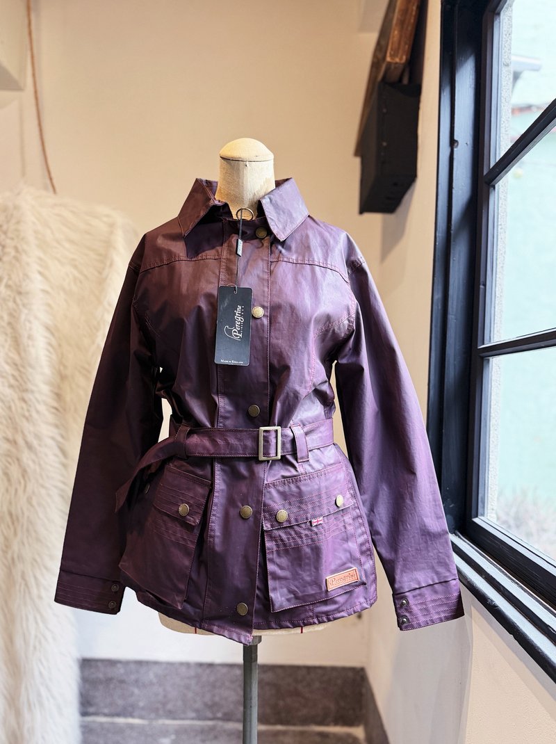 Peregrine 暗紫色素面雙拉鏈 長版風衣外套 全新有吊牌 庫存新品 - 女大衣/外套 - 棉．麻 紫色