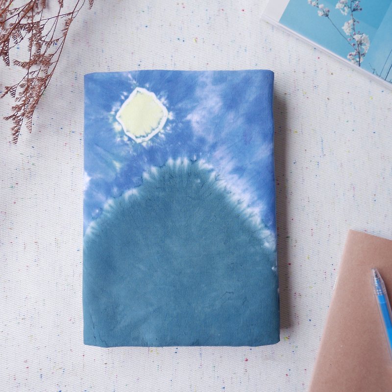 Moon | Tie dye A5 Book Cover - Notebooks & Journals - Cotton & Hemp Green