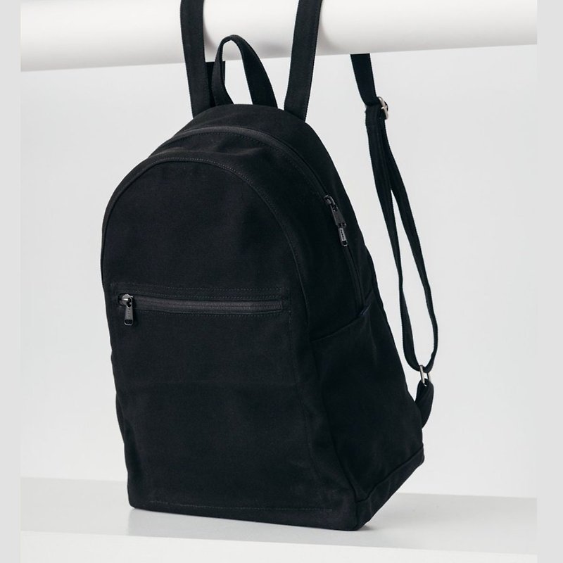 BAGGU Backpack - Carbon Black - กระเป๋าเป้สะพายหลัง - ผ้าฝ้าย/ผ้าลินิน สีดำ