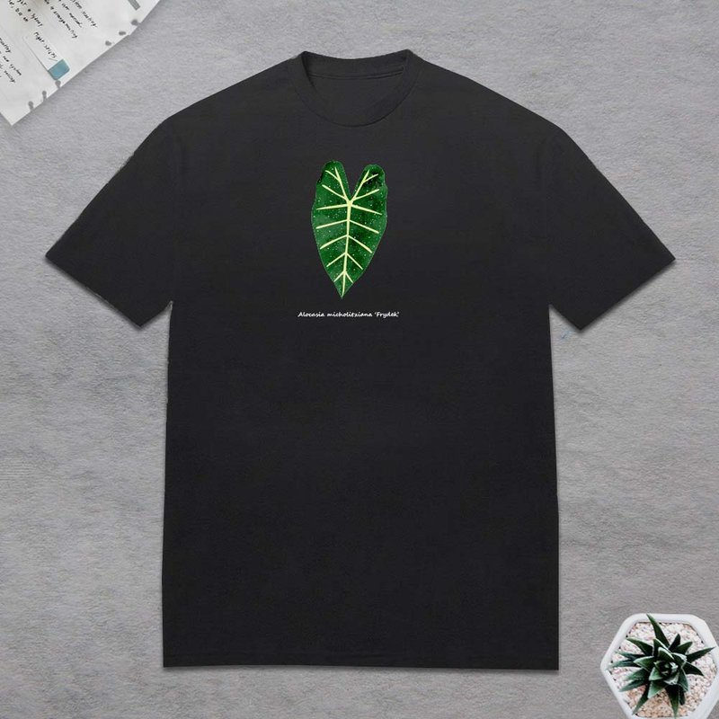 植物 觀音蓮 T恤 觀葉植物 - 男 T 恤 - 棉．麻 多色