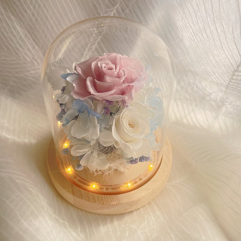Preserved flower glass ball night light/preserved flower glass cup - Lighting - Plants & Flowers Blue