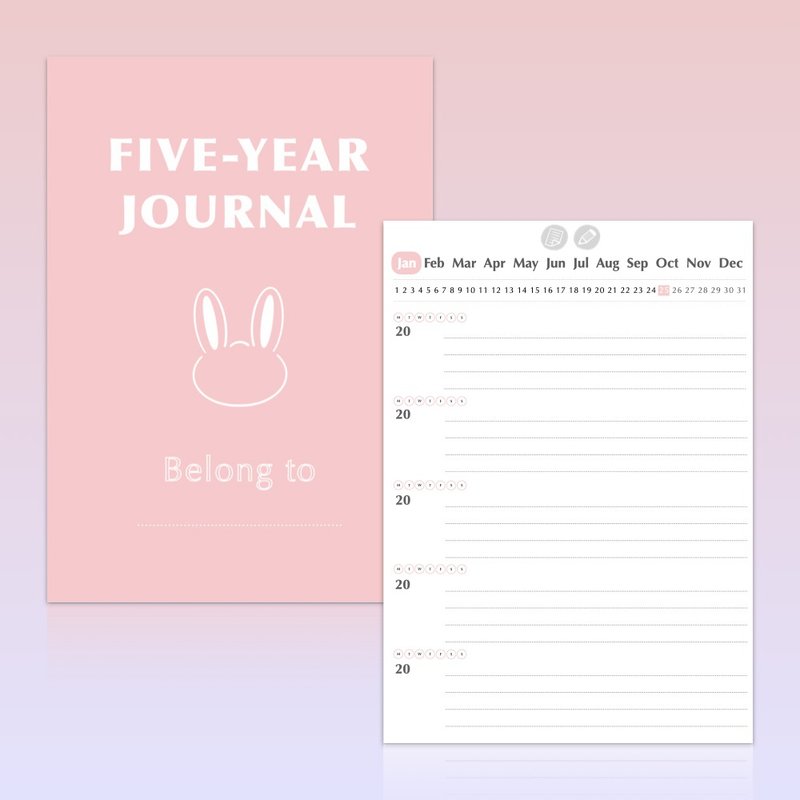 【電子手帳】5年手帳 | 無時效性手帳 | 超鏈接手帳 | Goodnotes - 電子手帳及素材 - 其他材質 