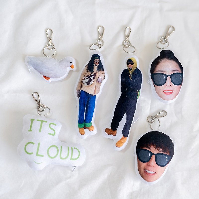 Customized Gift Photo Customized Avatar Logo Whole Body Double Sided Charm Keychain Ornament Bag Pendant - Charms - Other Materials Multicolor