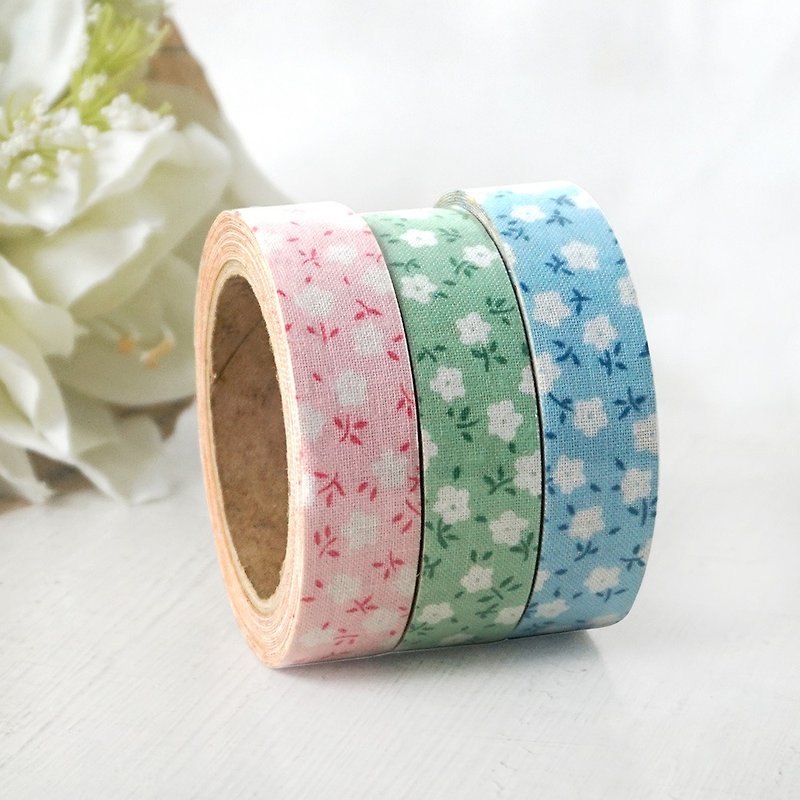 Clearance product-cloth tape [marshmallow flower series] OPP packaging - Washi Tape - Cotton & Hemp Multicolor