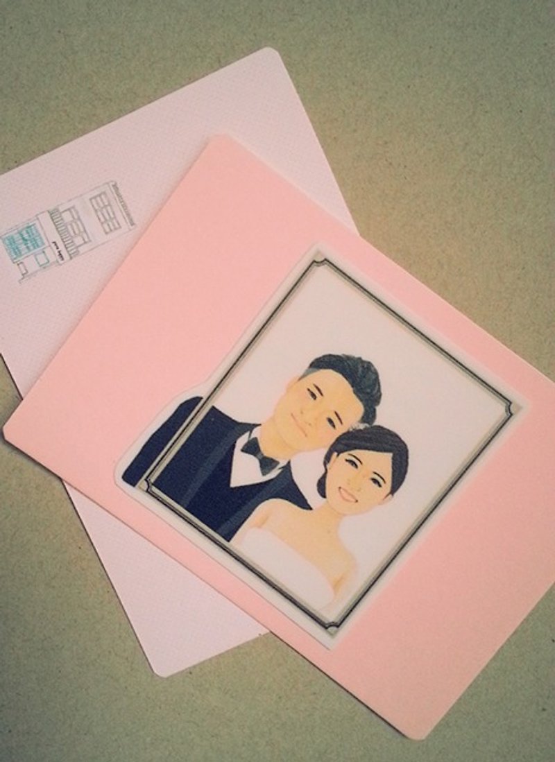小さなカードを祝福ハッピーウェディング/結婚 - カード・はがき - 紙 ピンク