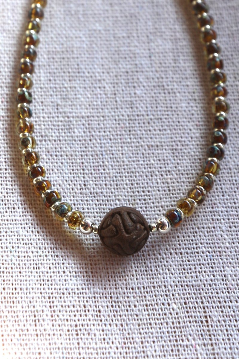 Feather-Inscribed Blended Fragrance Pendant - สร้อยคอ - พืช/ดอกไม้ 