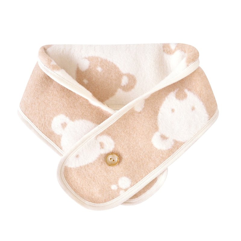 【SISSO有機棉】日本有機棉寶寶棉毛圍巾(熊) - 其他 - 棉．麻 咖啡色