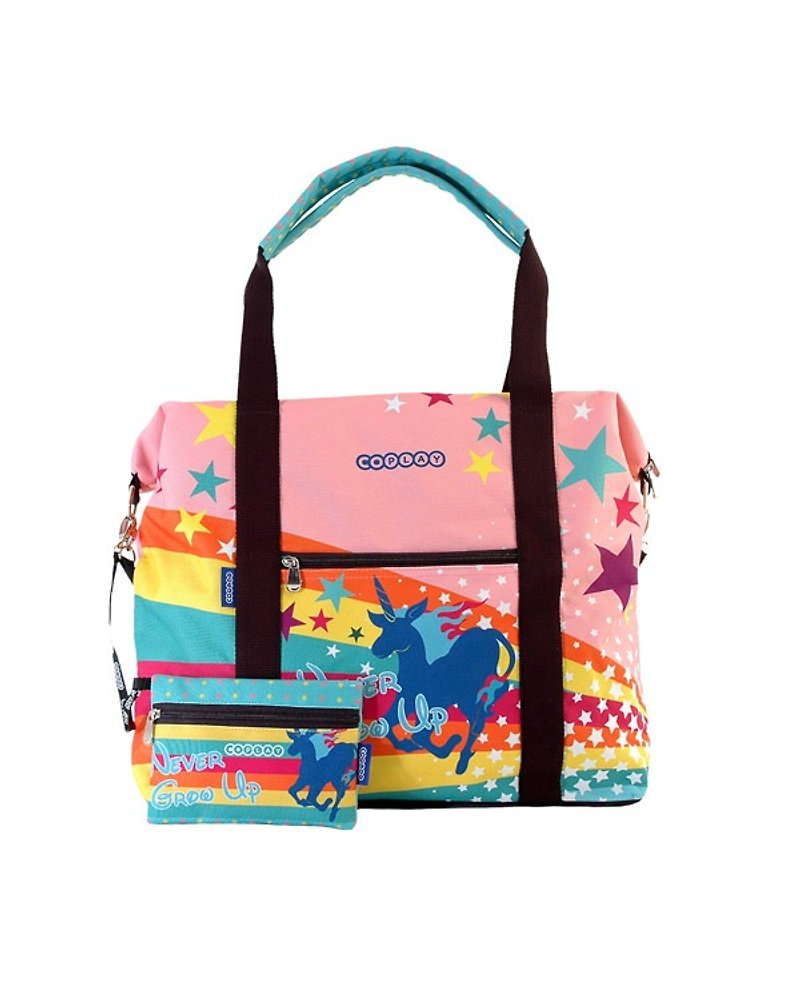 COPLAY  travel bag-rainbow horse - Messenger Bags & Sling Bags - Waterproof Material Multicolor