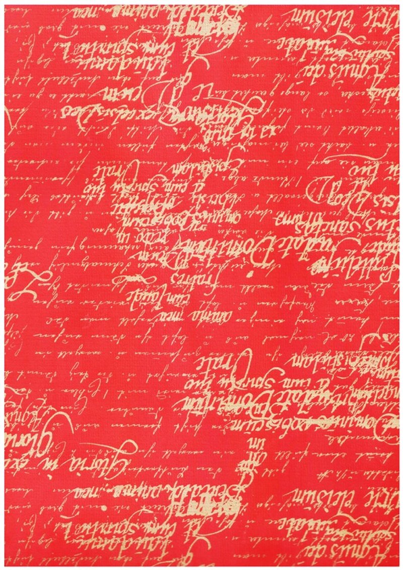 西式包裝紙-紅底金字 | 歐式 復古 懷舊 禮品 禮物 包裝紙 英文 - 包裝材料 - 紙 紅色