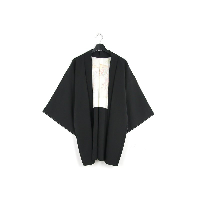 Back to Green-日本帶回羽織 手工刺繡書本 /vintage kimono - 女大衣/外套 - 絲．絹 