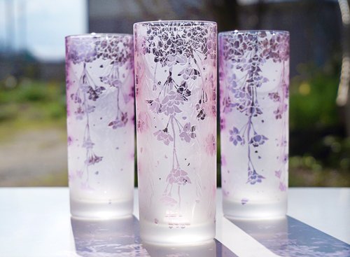Crafterior 枝垂れ桜と柳のコリンズグラス